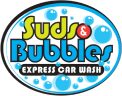 Suds & Bubbles Express Car Wash logo.